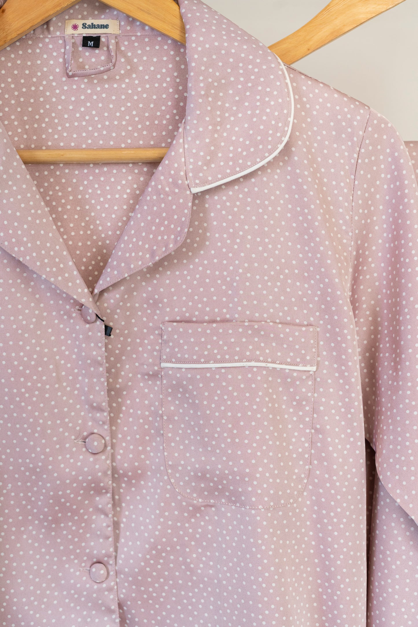 Pink Dots Silk Pjs